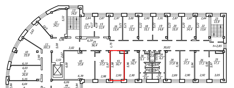 Файл:Карла Маркса проспект 30-1 офис 334 (план).png