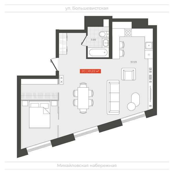 Файл:Freedom башня В 1-комнатные апартаменты 61.22 м².jpg
