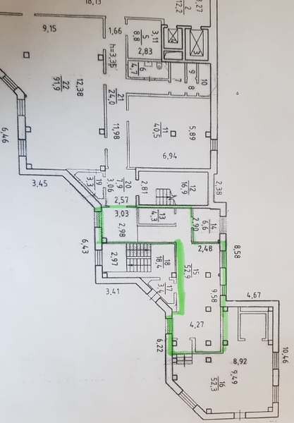 Файл:Чаплыгина 2-1 1 этаж 60 м² (план).png