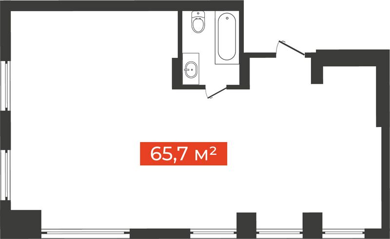 Файл:Большевистская 14 3-комнатные апартаменты 65.7 м².jpg
