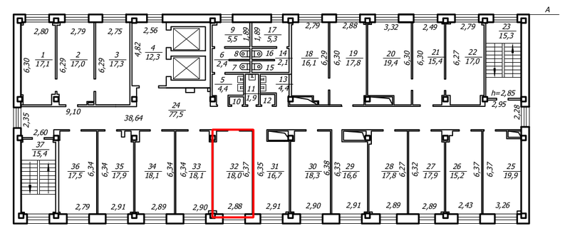 Файл:Карла Маркса проспект 30-1 офис 705 (план).png