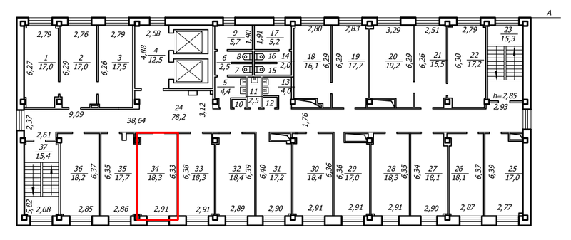 Файл:Карла Маркса проспект 30-1 офис 903 (план).png