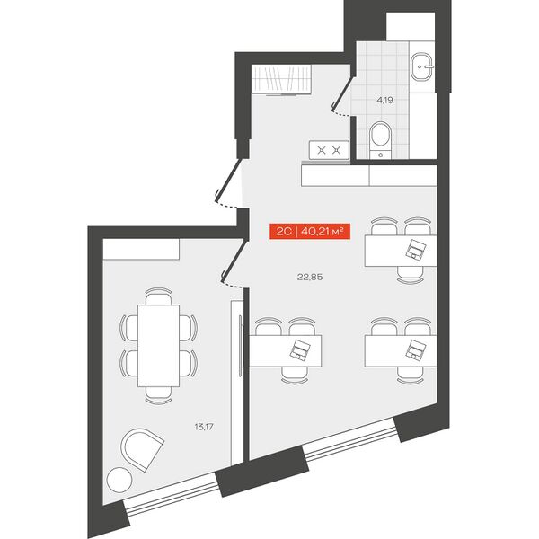 Файл:Freedom башня В 2-комнатные апартаменты 40.21 м².jpg